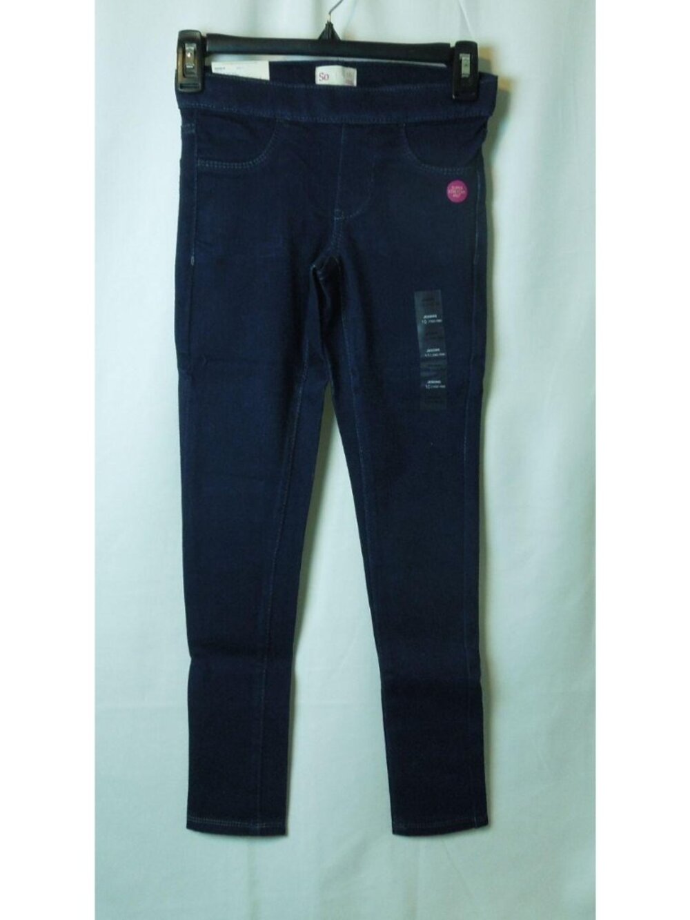 Girls SO Dark Wash Super Stretchy Knit Ultimate Jeggings Size 10